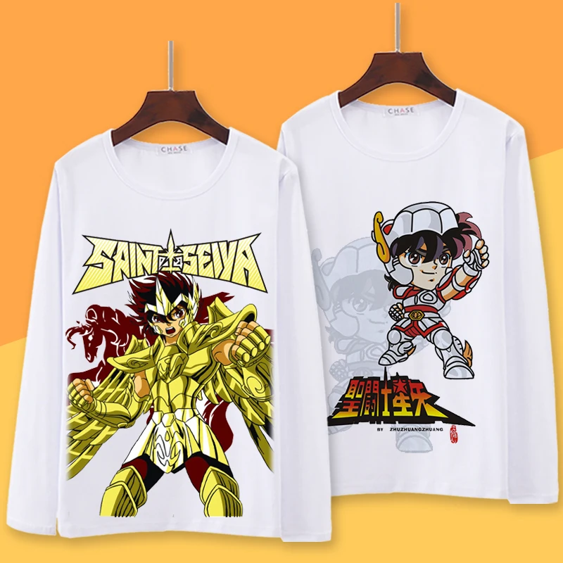 Футболка для косплея Saint Seiya аниме футболка с длинным рукавом и изображением