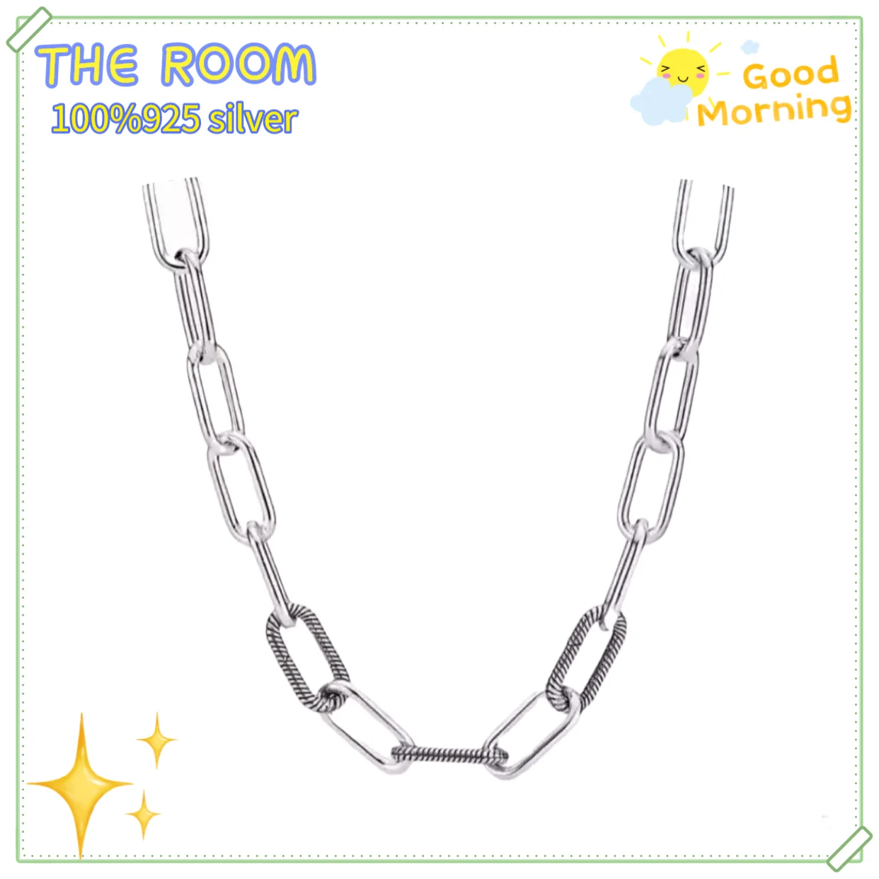 

Цепочка «me» из серебра 100% пробы, регулируемая