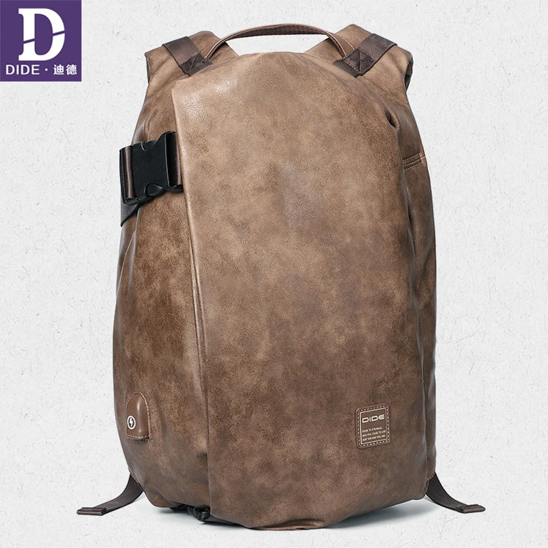 

DIDE Men's Backpacks 15.6 Inch USB Backpack Laptop Schoolbag Student Male Travel Bagpack Vintage Waterproof Bags Dropshipping