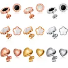 Модные изысканные маленькие серьги-гвоздики золотого и серебряного цвета из нержавеющей стали, серьги для женщин 2021, трендовые женские украшения, подарки для девушек