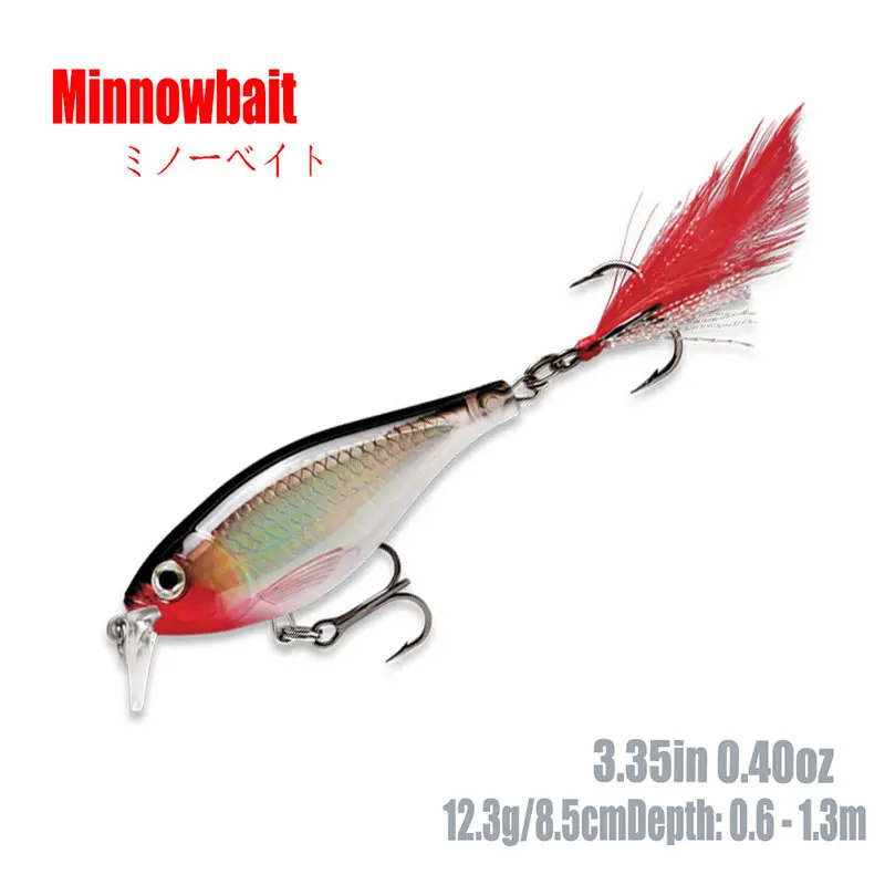 

Crankbaits Minnow Fishing lure 12.3g/8.5cm Wobblers Floating Artificial Hard Bait Japan swimbait Carp Fishing accessories Pesca