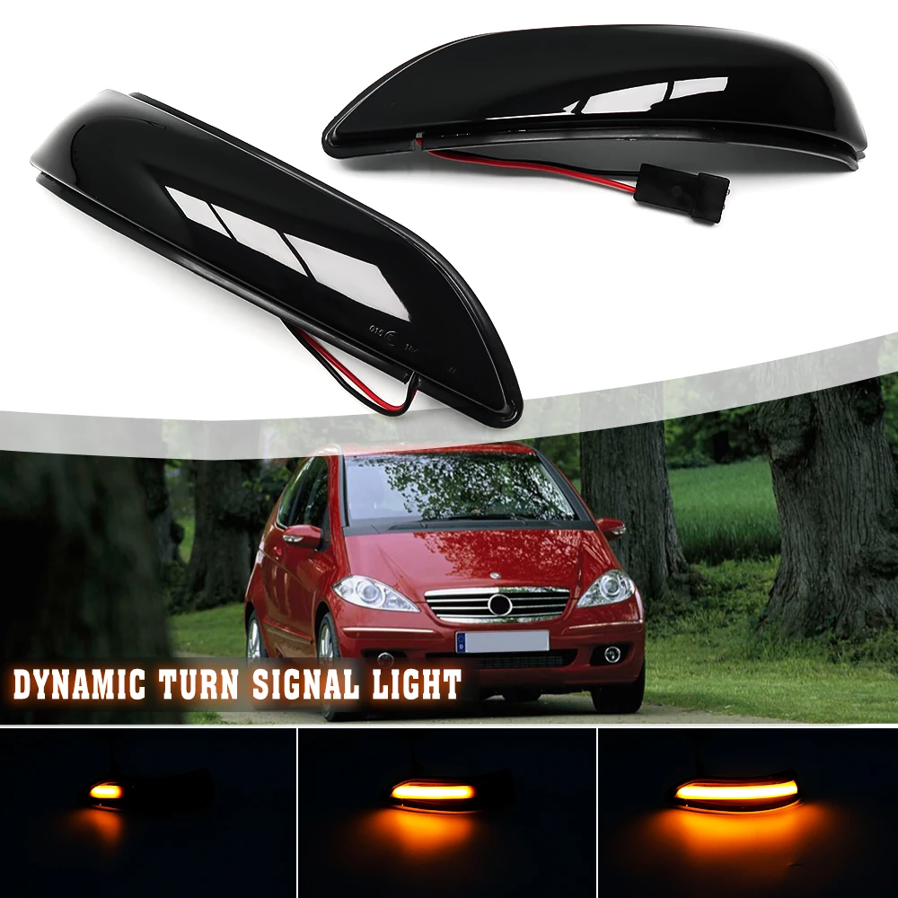 

LED Dynamic Rearview Mirror Lamp Indicator For Benz A B Class W169 W245 04-08 prefacelift Flashing Turn Signal Light Blinker