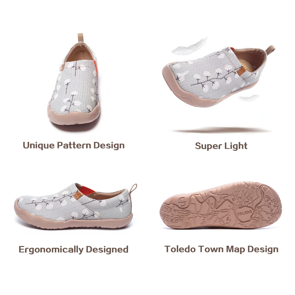 Кеды UIN женские холщовые дышащие кроссовки без шнуровки Повседневная летняя