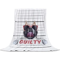 sweet home fleece throw blanket full size bad dog funny pattern lightweight flannel blankets for couch bed living room warm