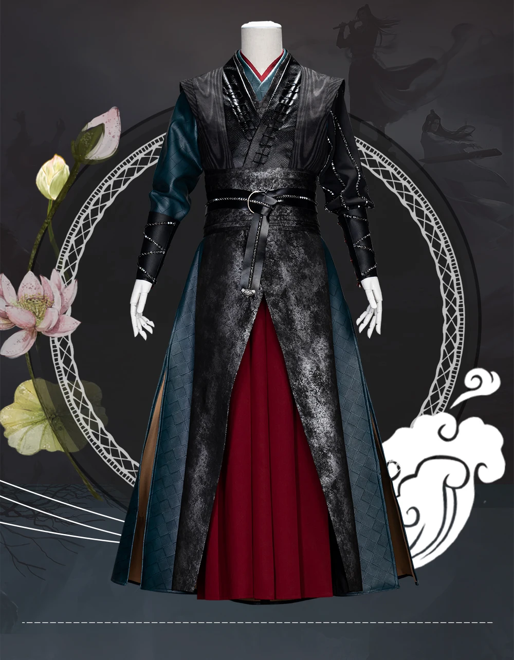 Предпродажа Uwowo ТВ сериал МО дао ЗУ Ши Untamed Wei Wuxian Косплей Костюм Вэй ин заклепки версия