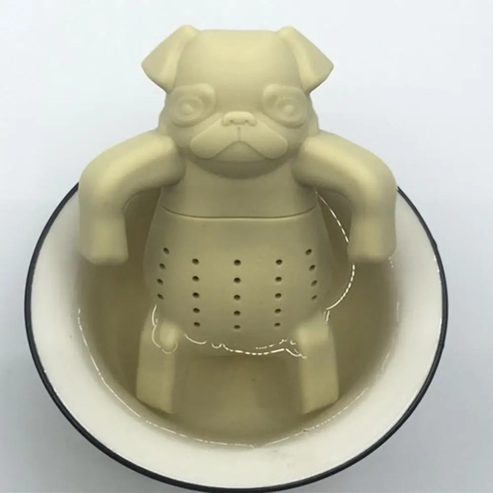 Силиконовые Милые мопса форма кофе чай заварки горшок Травяные специи