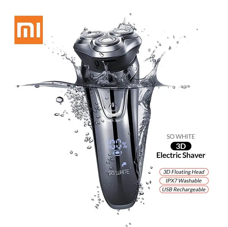 Xiaomi Soocas PinJing электробритва Мужская моющаяся USB перезаряжаемая Беспроводная 3D умная бритва для бритья бороды