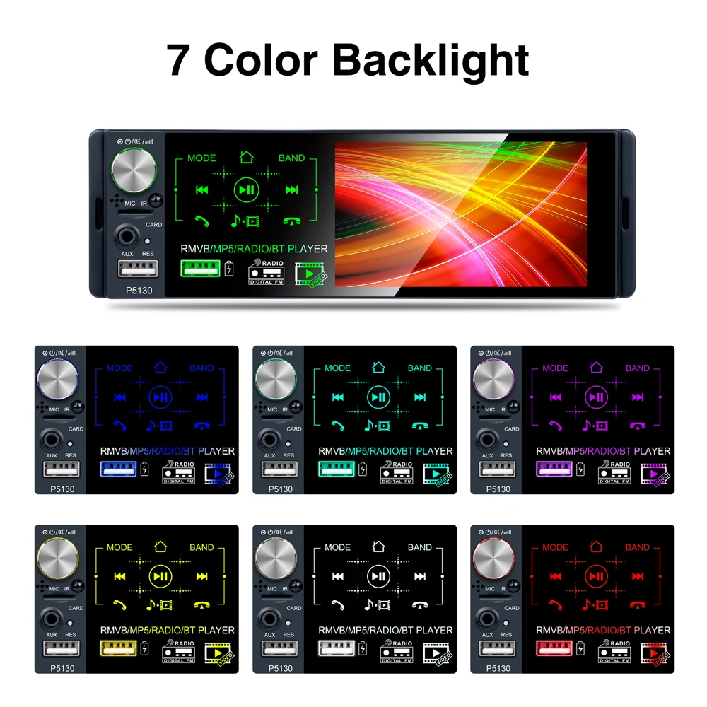 Автомагнитола 1DIN 4 1 дюйма сенсорный экран Bluetooth RDS USB AUX MP5 видеоплеер MP3