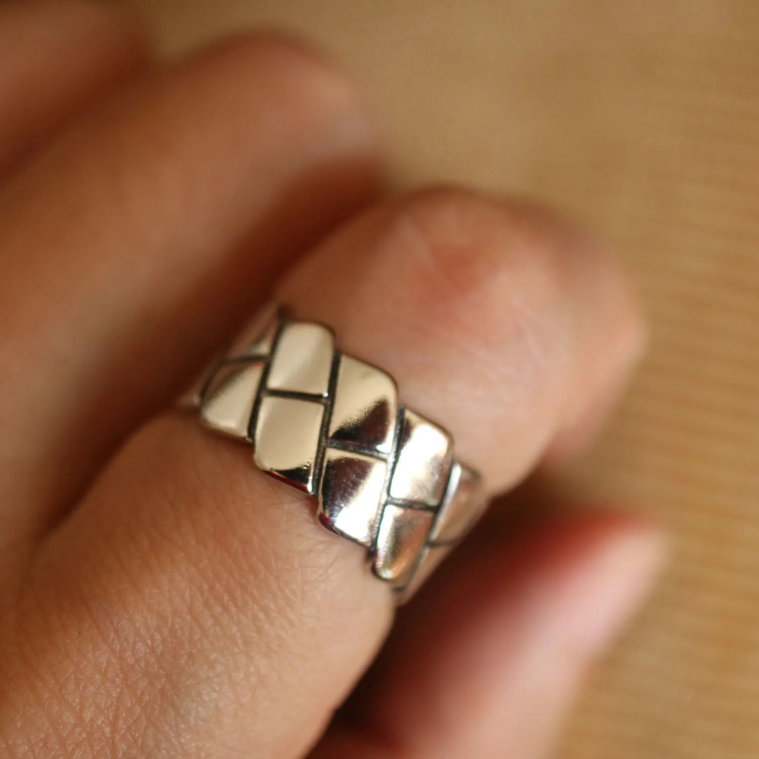 

Korean Retro Thai Silver Rings for women 925 Silver Geometric Open Ring for female Vintage punk finger Rings jewelry