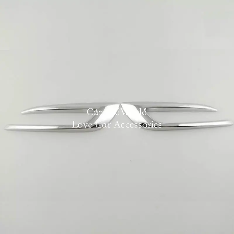 Для Opel Mokka Buick Encore- Передняя Задняя противотуманная фара рамка панель Крышка Foglight отделка ABS хром автомобильные аксессуары - Цвет: 01-Front 2pcs