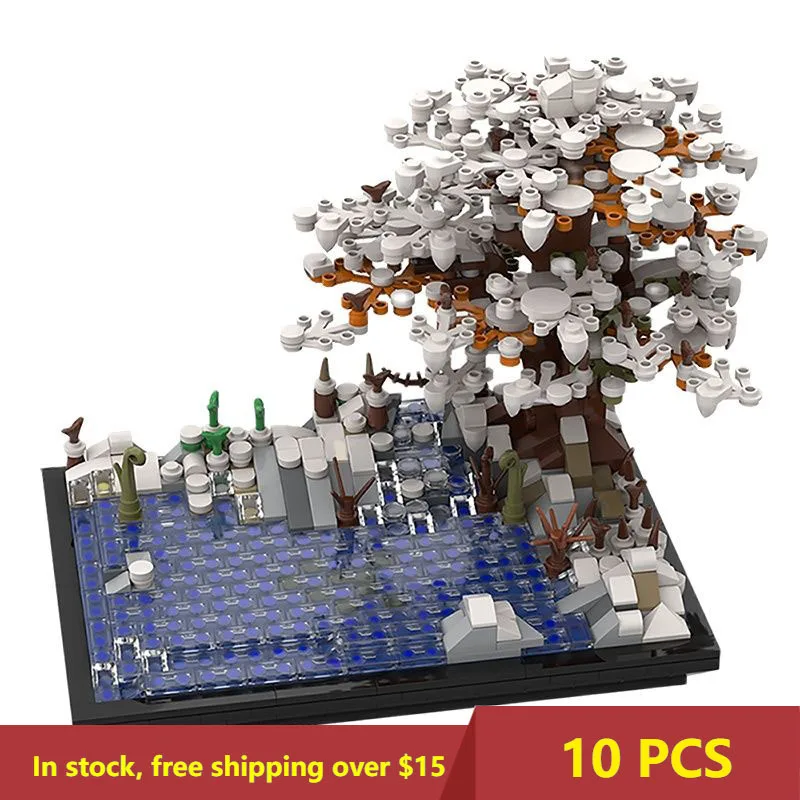 

Детский конструктор MOC «Зимнее дерево на озере»