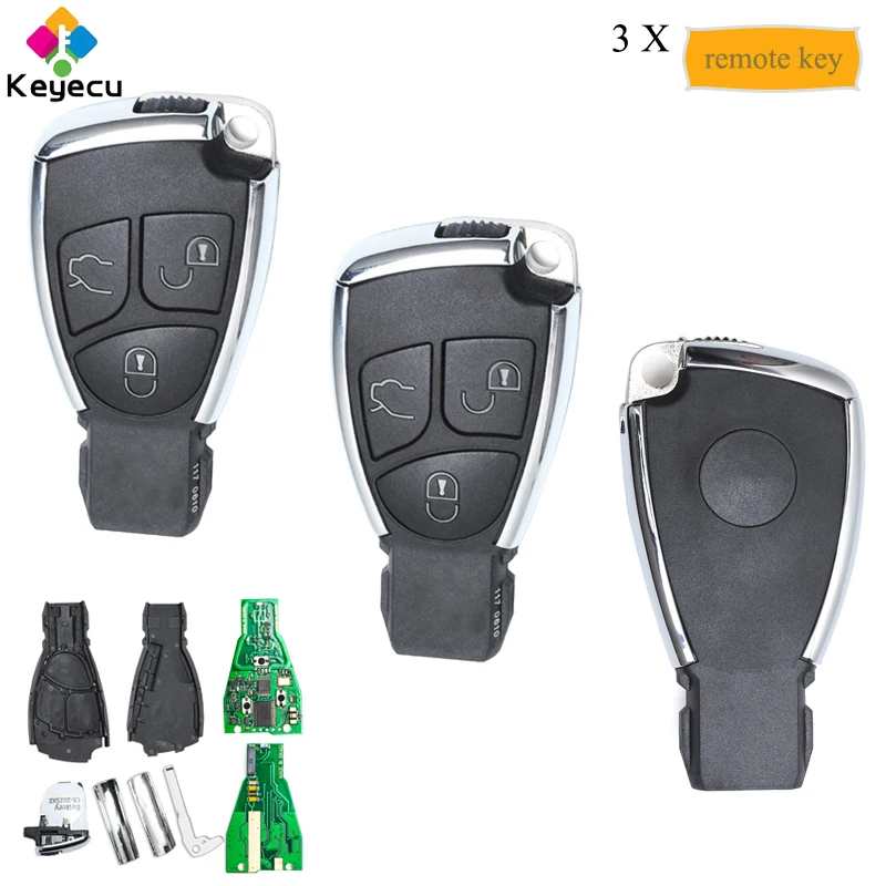 KEYECU 3 шт./лот запасной смарт пульт дистанционного управления Автомобильный ключ с