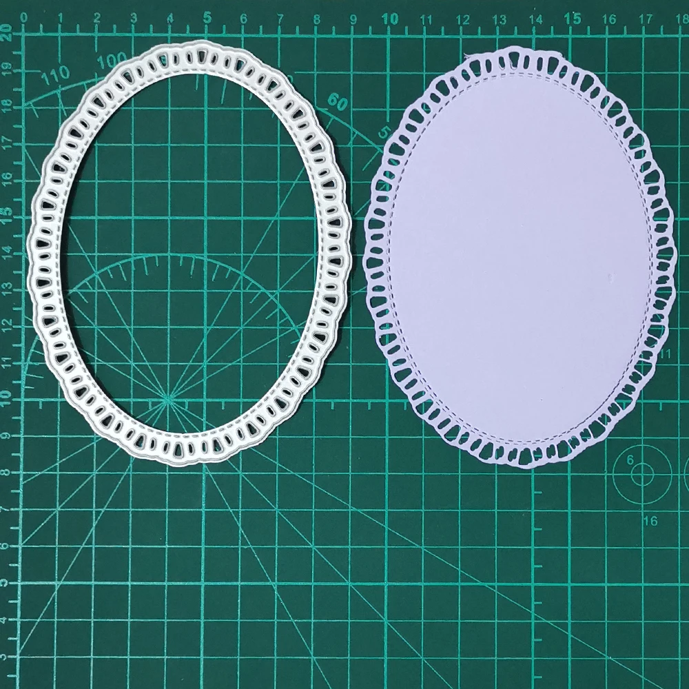 

Oval Frame Hollow Circle Border Metal Cutting Dies For Stamp Scrapbooking Stencils DIY Paper Album Card Decor Embossing 2020 New
