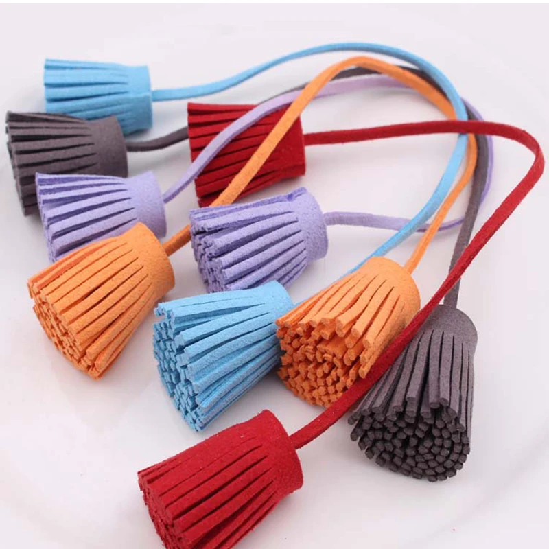 PU двойной кисточкой брелок сумки Висячие украшения бахрома отделка для ключей в