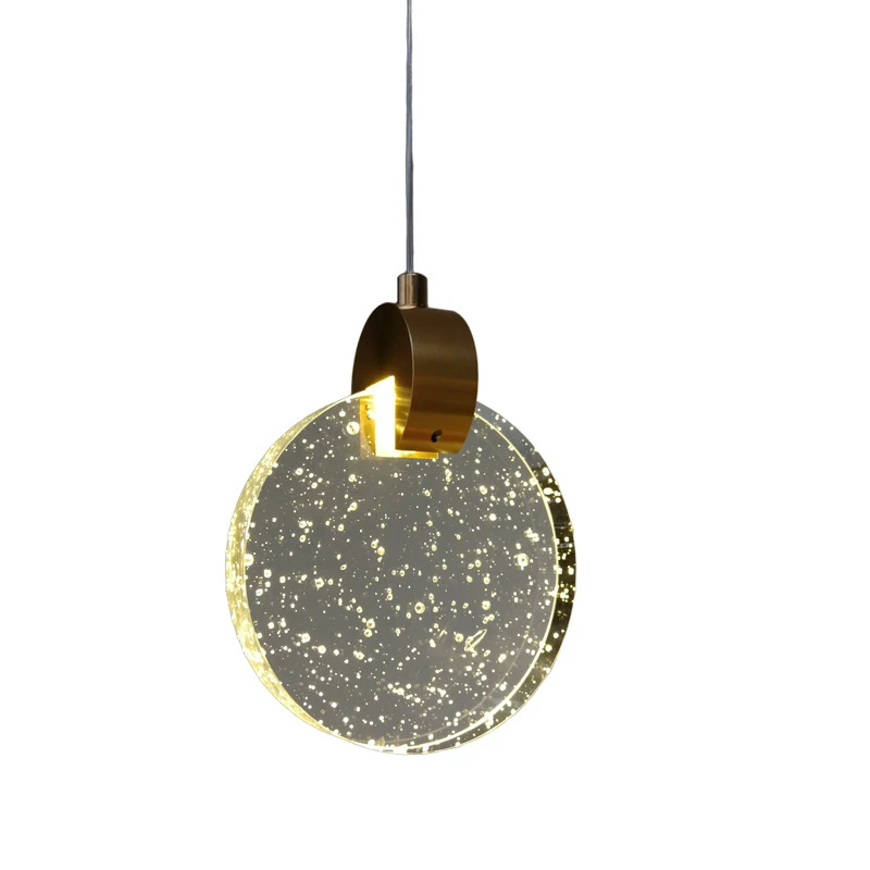 

Modern Crystal Pendant Lamp Creative Single Head Hanging Pendant Light for Bar Kitchen Dining Room with Led Indoor Lighting