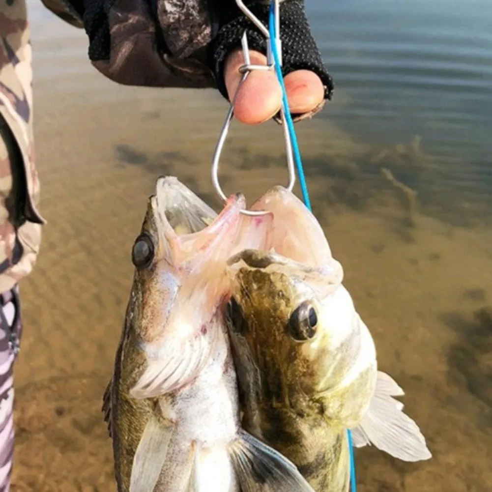 

5 Meters Fish Lock Fishing Stringer Clip Live Fishes Tie Buckles Stainless Anti-winding Anti-corrosion Fishing Rope Accessories