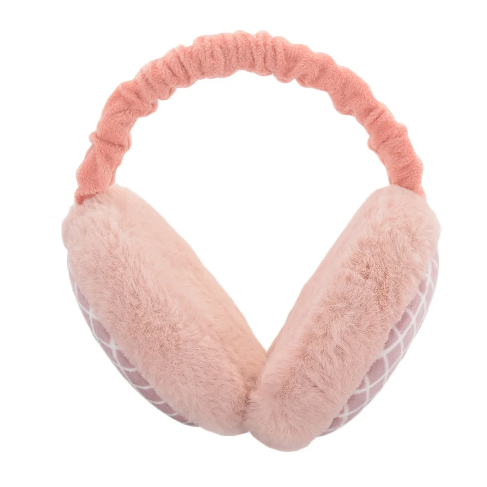 

Fashion Women Girl Cotton Winter Ear Warmer Earmuffs Autumn Ear Muffs Earlap Grid Earmuffs Headband Newest