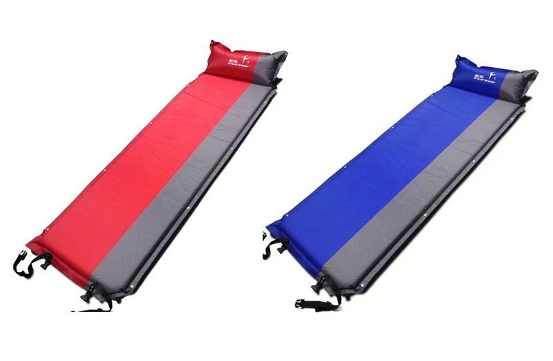 1red 1blue 2 шт/1 лот! Flytop(170+ 25)* 65*5 см, Автоматический надувной матрас для одного человека, для кемпинга, рыбалки, пляжа, пикника, палатки - Цвет: 1red 1blue