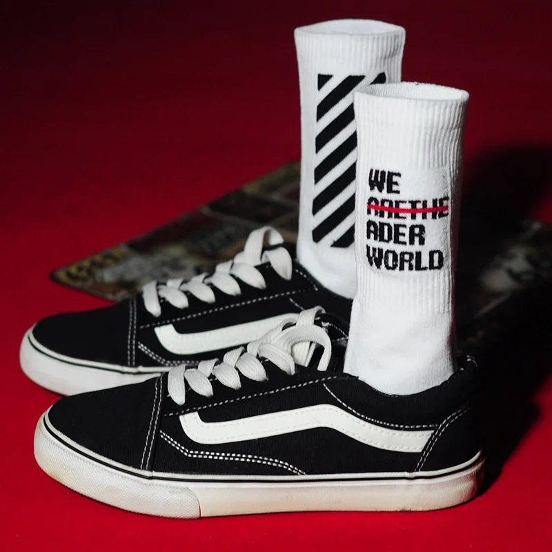 Для взрослых Короткие хлопковые носки средней длины средняя длина Зебра