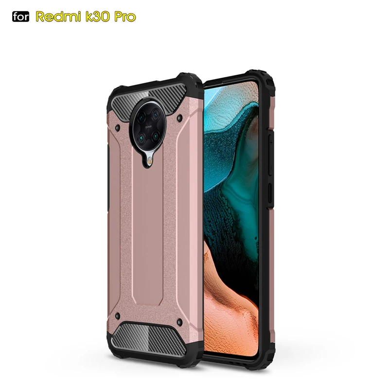 Сверхмощный армированный тонкий жесткий резиновый чехол для Redmi K30 Pro гибридная