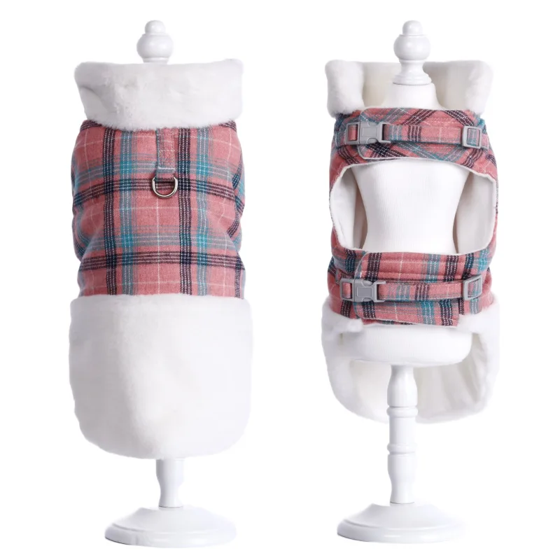 

Winter Pet Clothes Cat Dog Clothes For Small Dogs Lattice Fleece Keep Warm Dog Clothing Coat Jacket Sweater Pet Costume For Dogs