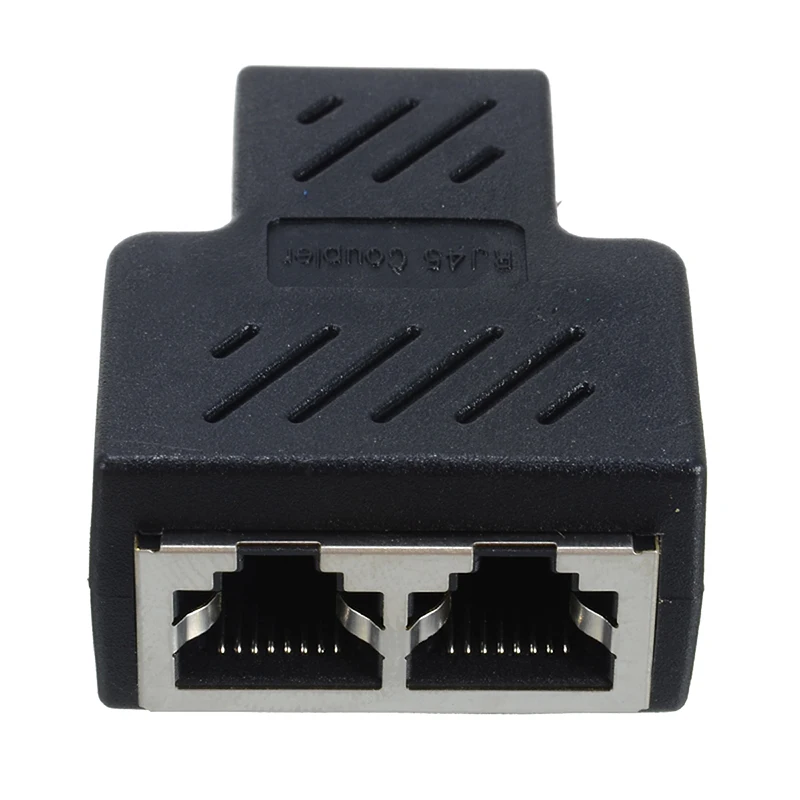 Сетевой кабель Ethernet RJ45 черный 1-2 способа двойной гнездовой сплиттер удлинитель