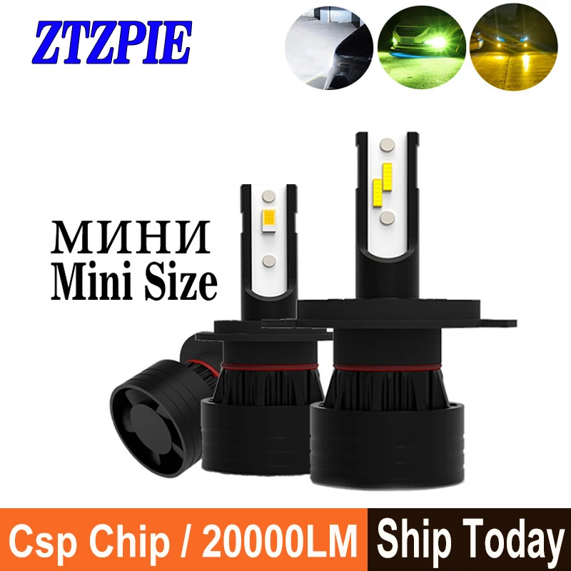 ZTZPIE 100 Вт 6000 К 3000 20000LM 9005 H1 H3 H8 H4 H9 9012 9006 автомобильный головной светильник H7 H11