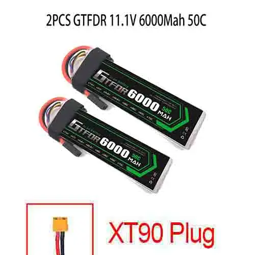 2PCS6000SOFTXT90 2S 3S 4S 5200mAh 6000mAh 7000MAH 7,4 V 11,1 V 14,8 V 50C 60C 100C 120C GTFDR Lipo батарея для X-MAXX E-REVO RC автомобилей Лодка Дрон - Цвет: 2PCS6000SOFTXT90