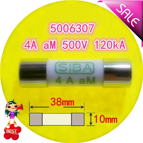 

Fuse 4 a aM 500 v 120 ka x38mm 10 5006307 molten core fuse tube