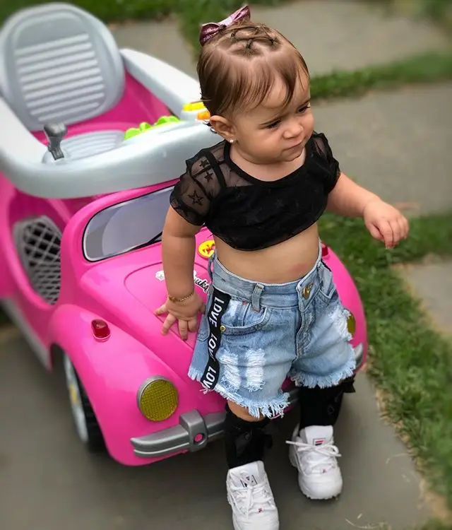 Модная детская одежда из 3 предметов для маленьких девочек 2020 черный жилет +