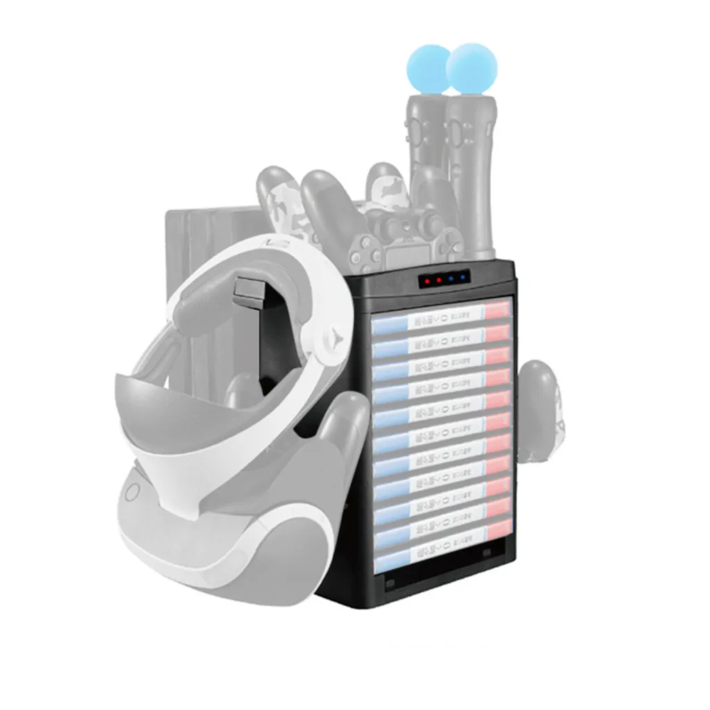 Стеклянный держатель игровой диск станция для хранения зарядное устройство