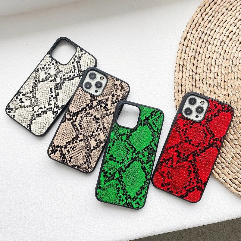 

Real Genuine leather protective snake case for iPhone 12 pro max mini 12pro 5G phone luxury cute ultra thin cover capa Accessory