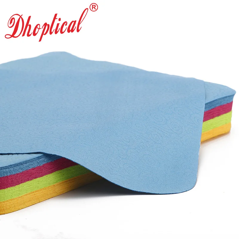 Салфетка для чистки очков ткань линз из микрофибры 100% 220gsm 15 см * 18 Бесплатная