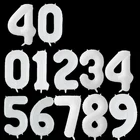 40 дюймов, большие белые шары с цифрами, 1, 2, 3, 4, 5, 6, 7, 8, 9, шары из фольги, украшения для дня рождения, фигурки, шарики для будущей мамы