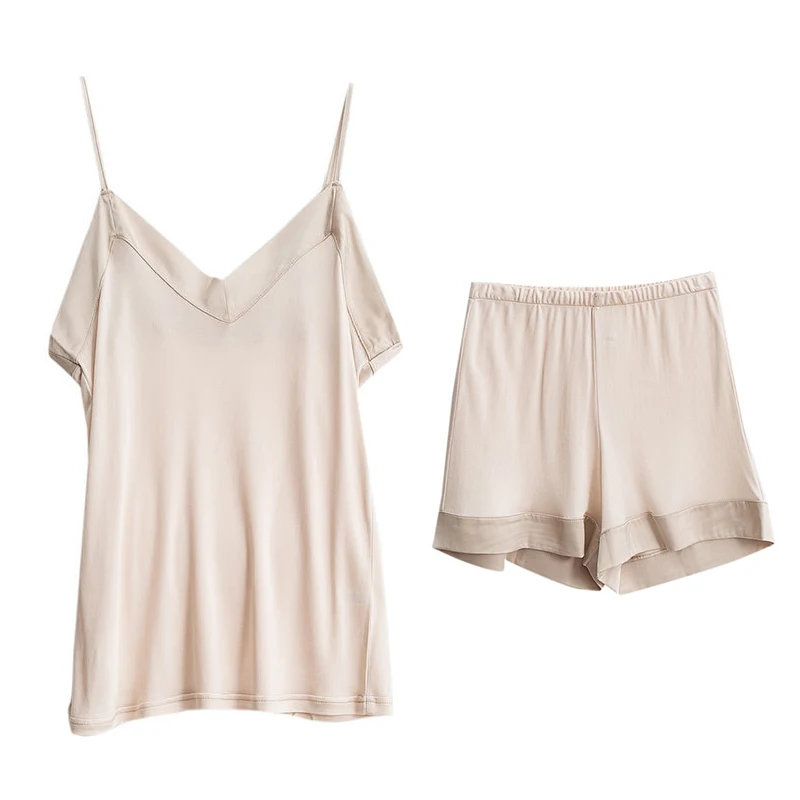 2020 Женская одежда из 100% чистого шелка Домашняя ночная костюм с камзолом пижама