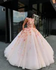 2021 бальное платье принцессы с цветочным рисунком, пышное платье, милое платье 16, платья для выпускного вечера, пышное платье принцессы с кружевной аппликацией