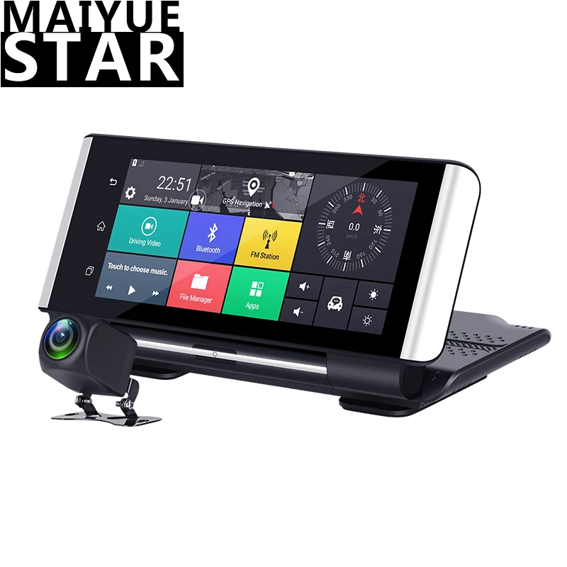 Maiyue star 7 дюймов 4G Автомобильный видеорегистратор 1080P Android Dash камера GPS навигация ADAS