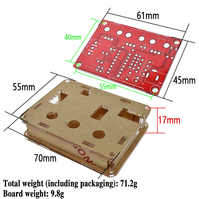XR2206 функциональный генератор сигналов DIY Kit синус/треугольник/квадратный выход 1