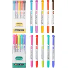 Двойное перо, мягкий лайнер, маркеры, маркеры, ручки для рисования, перекос, живопись, манга, цветной маркер, студенческие канцелярские принадлежности