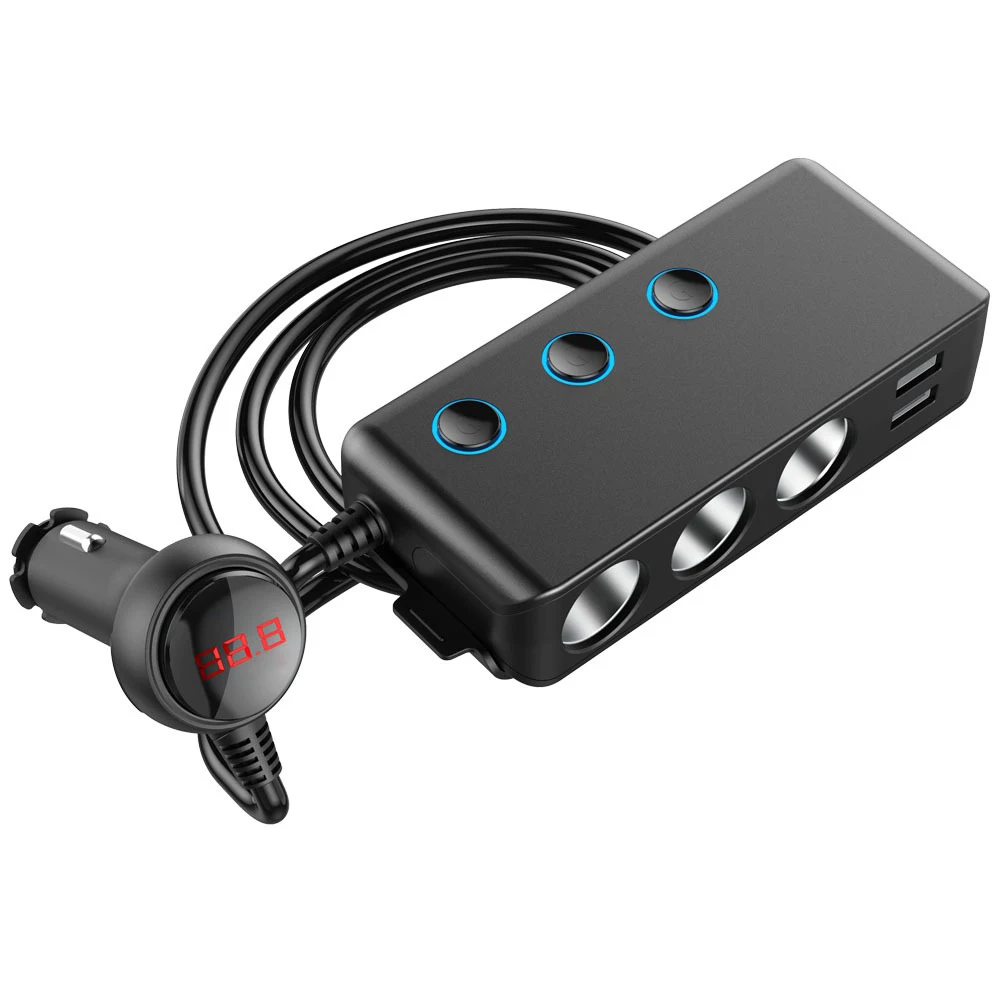 

Автомобильное зарядное устройство TiOODRE USB QC3.0 со светодиодной подсветкой