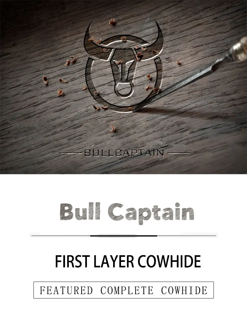 BULLCAPTAIN мужской кошелек из натуральной кожи, короткий кошелек, Маленький Ретро кошелек, брендовый, высокое качество, RFID, новинка, короткий кошелек 013