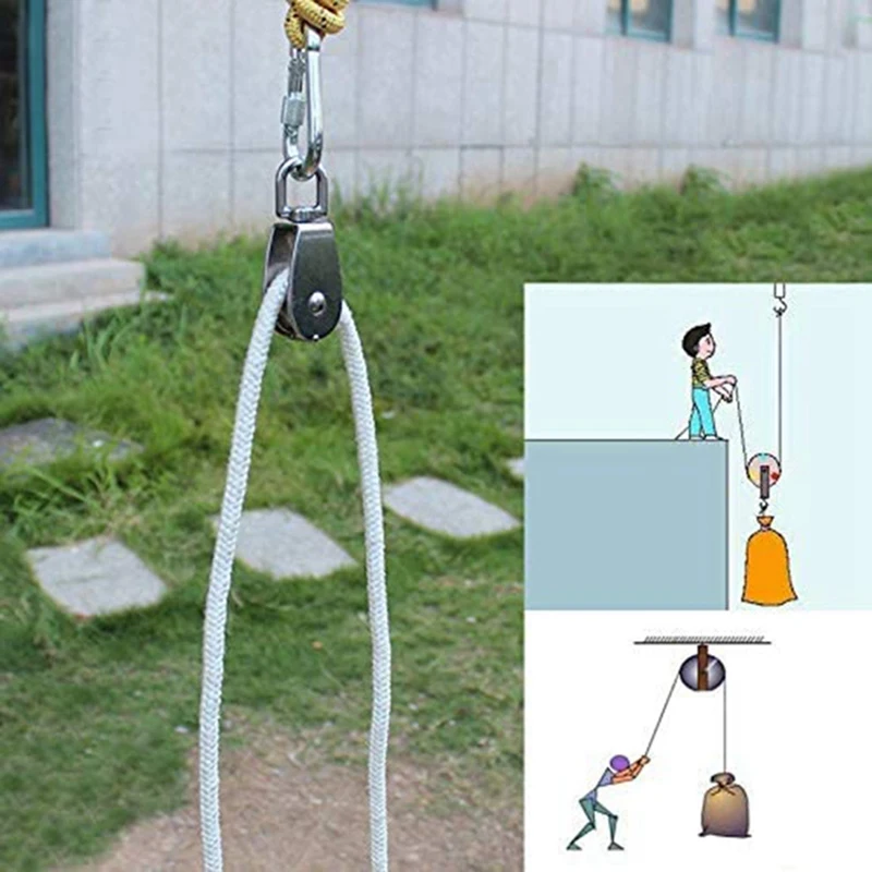 2 предмета M50 один шкив блока 304 Нержавеющая сталь ролик поворотный кран крюк