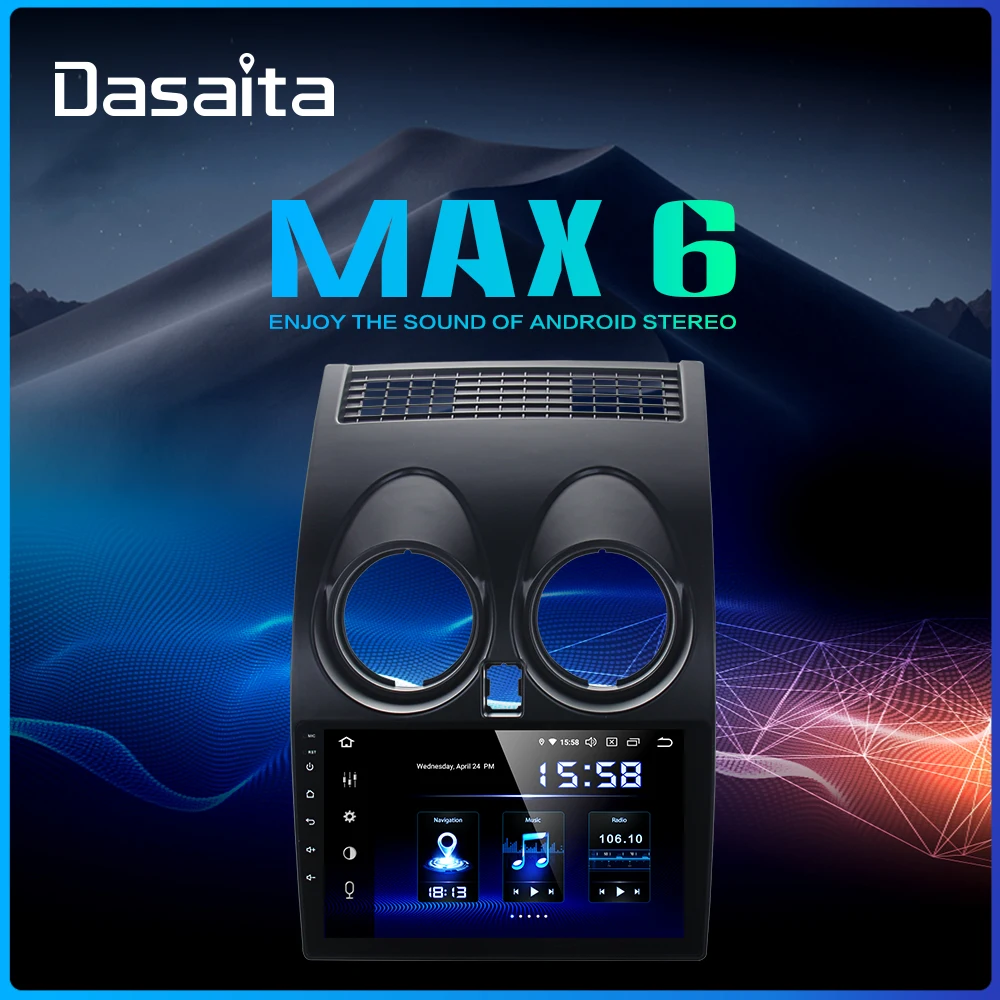 Dasaita " ips сенсорный экран автомобильный мультимедийный плеер Android 9,0 для Nissan Qashqai 2012 2013 MP3 Bluetooth MAX6