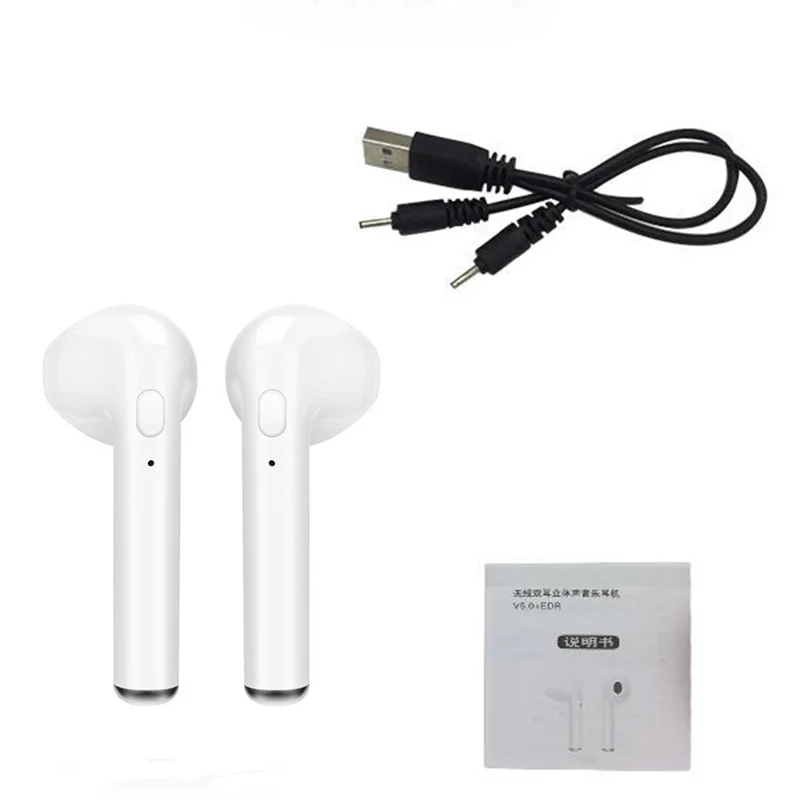 Left right with line OWX i7s TWS беспроводной наушник Bluetooth наушник I7 спортивные наушники гарнитура с микрофоном наушники-вкладыши гарнитура с зарядным устройством - Цвет: Left right with line