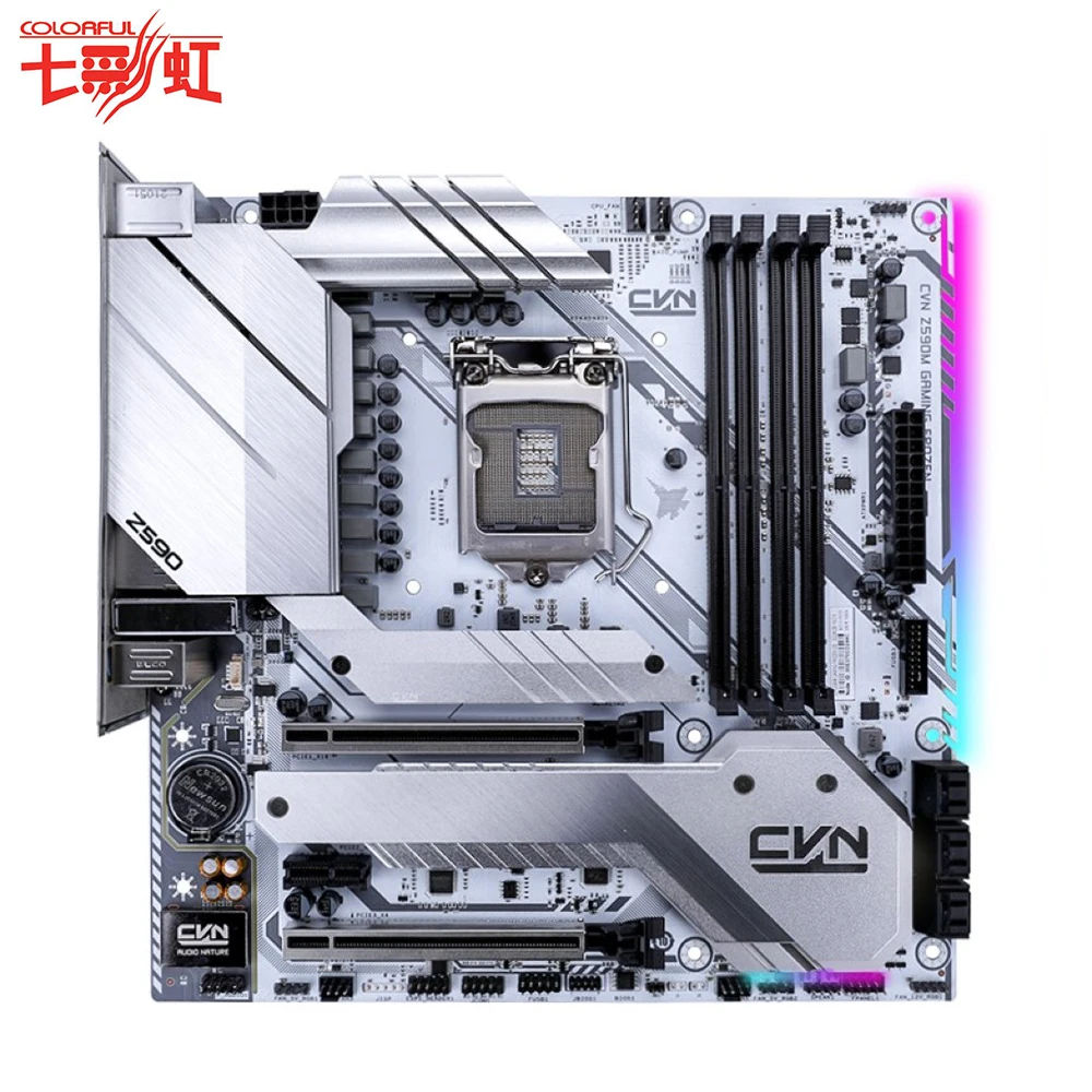 Kaufen Alle Neue Bunte Motherboard CVN Z590M GAMING GEFRORENE V20 M.2 SSD PCI-E X16 X4 128GB DDR4 Motherboard Für 11600K/11700K/11900K