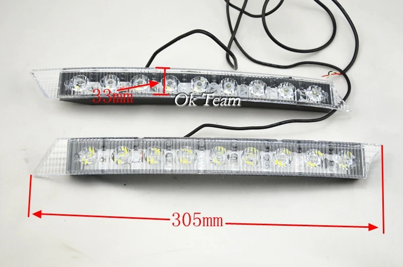 2x авто 9LED белый ходовой огонь DRL желтая лампа поворота 12 В. поворотные огни|daytime