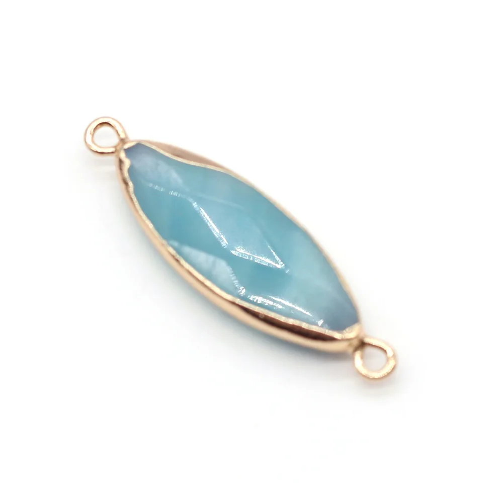 Коннектор из натурального камня с двумя отверстиями изысканные подвески в форме