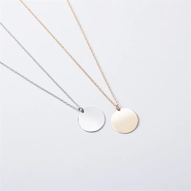 Женское колье из серебра 925 пробы с круглой подвеской|Ожерелья| |