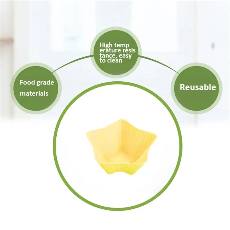 6 шт./лот в форме сердца силиконовые мини-Формы для кексов Инструменты торта