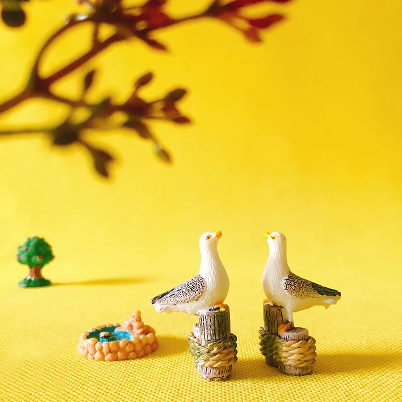 4 шт. морские птицы/Голубь/попугаи/миниатюры/милый/Сказочный Сад/гном/мох